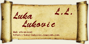 Luka Luković vizit kartica
